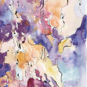 loose watercolor tree bark